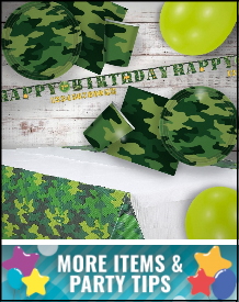 Military Camouflage Party Supplies, Decorations, Balloons and Ideas